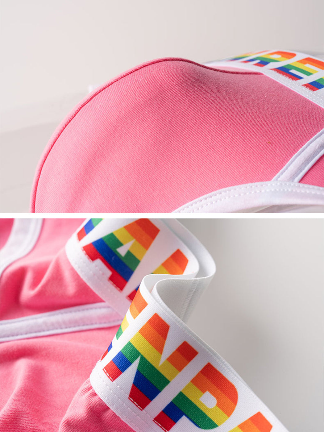 4 Pack Men's Rainbow Letter Belt Briefs | dmunderwear detail image 3