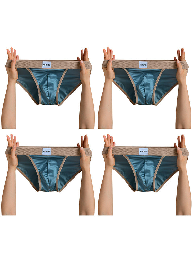 4 Pack Men's Seamless Anti-Odor Stay-Put Fit Cooling Airflow Bikinis | dmunderwear detail image 12