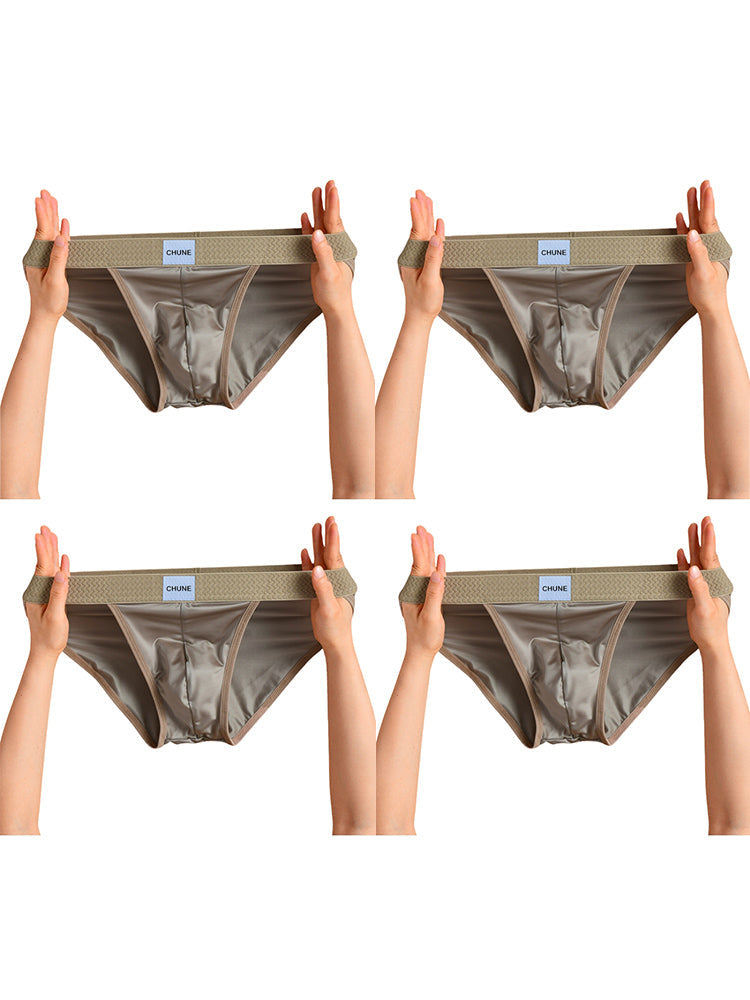 4 Pack Men's Seamless Anti-Odor Stay-Put Fit Cooling Airflow Bikinis | dmunderwear detail image 16