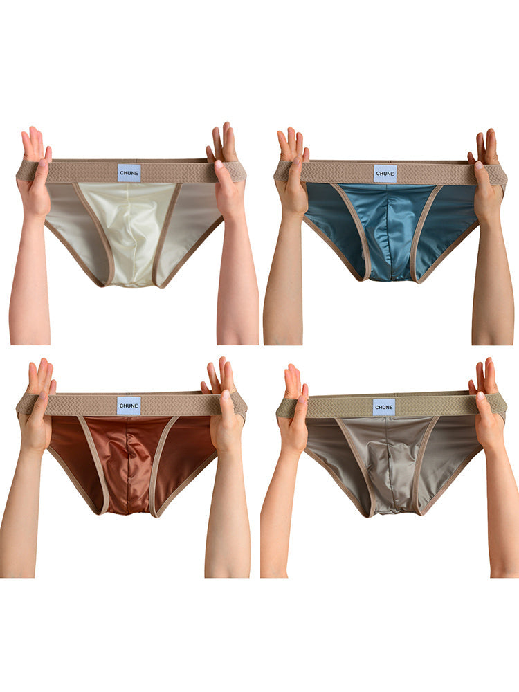 4 Pack Men's Seamless Anti-Odor Stay-Put Fit Cooling Airflow Bikinis | dmunderwear detail image 2