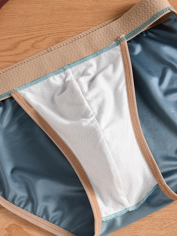 4 Pack Men's Seamless Anti-Odor Stay-Put Fit Cooling Airflow Bikinis | dmunderwear detail image 6