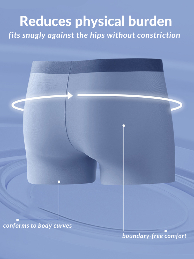 4 Pack Men's Seamless Antibacterial Boxers Briefs | dmunderwear detail image 10