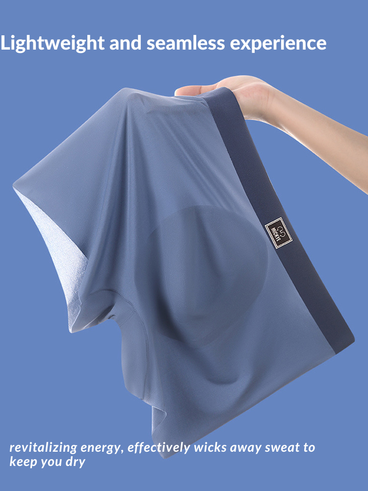 4 Pack Men's Seamless Antibacterial Boxers Briefs | dmunderwear detail image 11