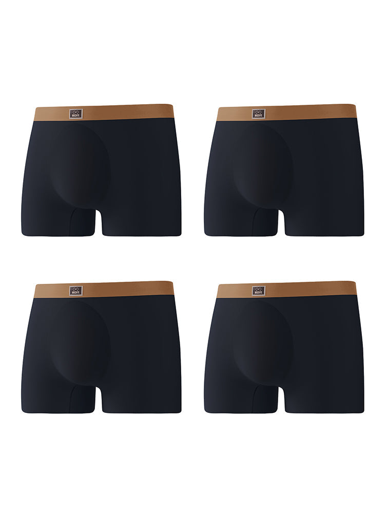 4 Pack Men's Seamless Antibacterial Boxers Briefs | dmunderwear detail image 17