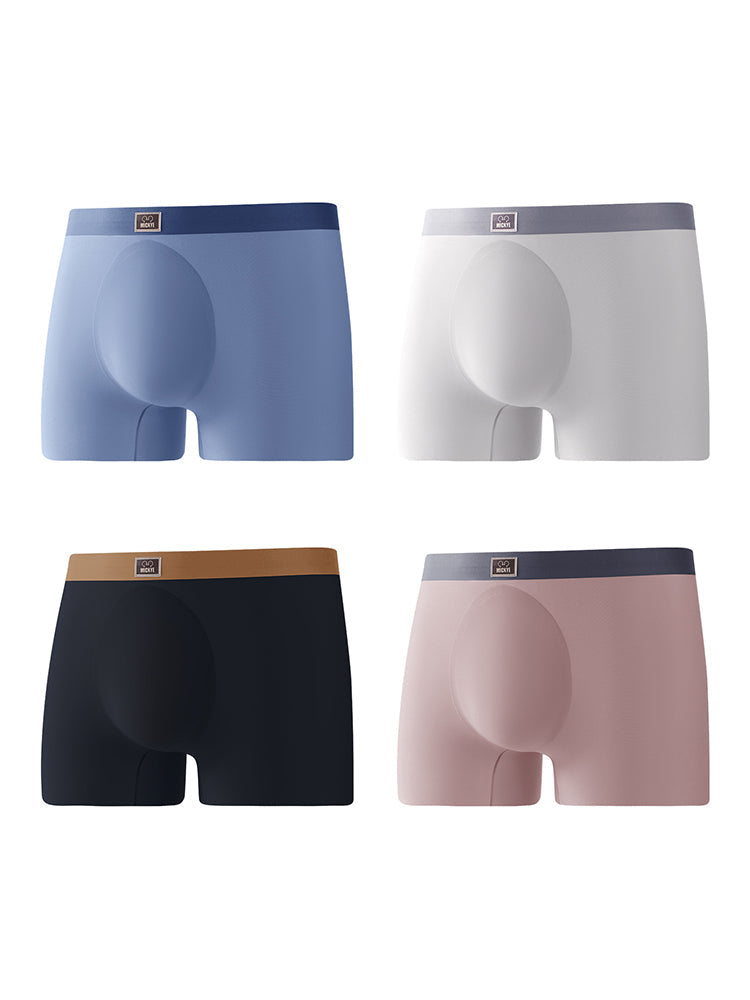 4 Pack Men's Seamless Antibacterial Boxers Briefs | dmunderwear detail image 2