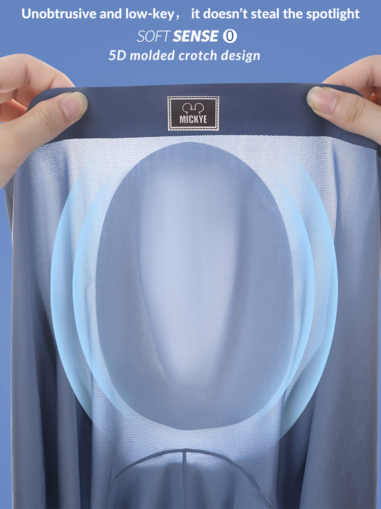 4 Pack Men's Seamless Antibacterial Boxers Briefs | dmunderwear detail image 4