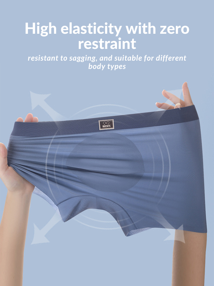 4 Pack Men's Seamless Antibacterial Boxers Briefs | dmunderwear detail image 6
