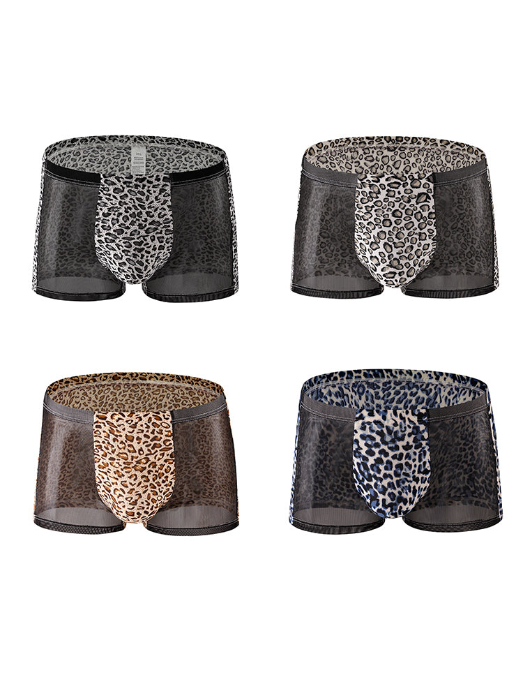 4-pack Men's Seamless Comfort Odor-Control Ice Silk Trunks | dmunderwear detail image 2