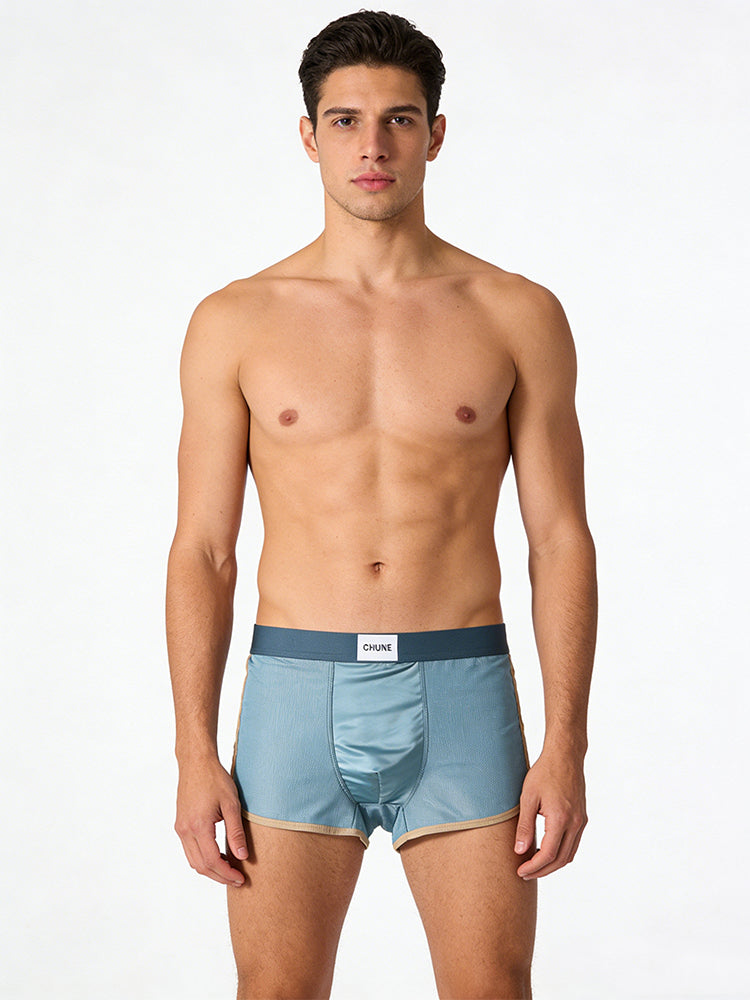 4 Pack Men's Seamless Comfort Second-Skin Feel Antibacterial Pouch Trunks | dmunderwear