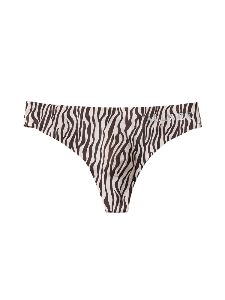 4 Pack Men's Seamless Leopard Print Low-Rise & Quick-Dry Thongs | dmunderwear detail image 13