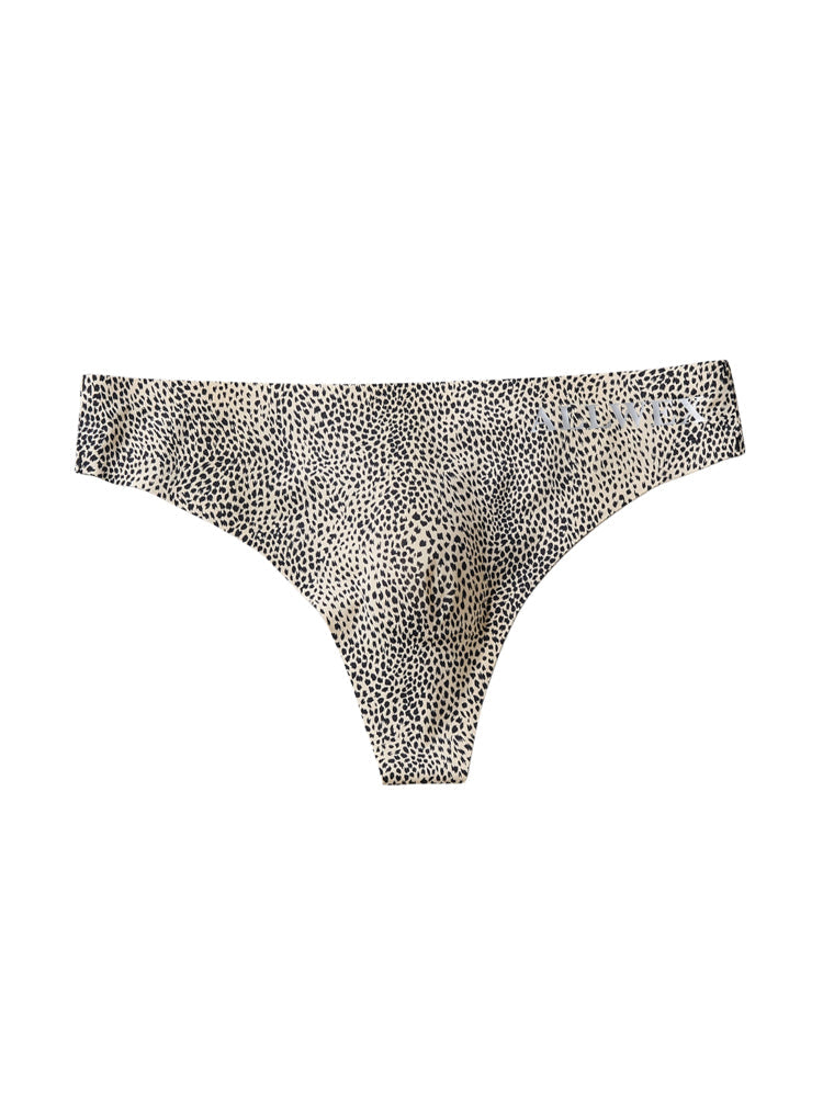 4 Pack Men's Seamless Leopard Print Low-Rise & Quick-Dry Thongs | dmunderwear detail image 18