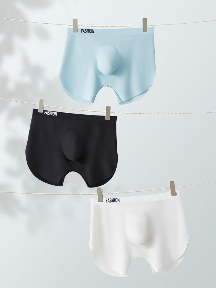 4 Pack Men's Seamless U-Shaped Pouch Lightweight & Breathable Boxer Briefs | dmunderwear detail image 11