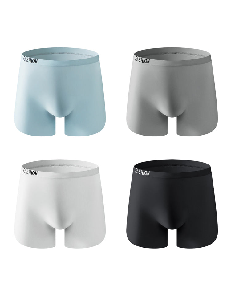 4 Pack Men's Seamless U-Shaped Pouch Lightweight & Breathable Boxer Briefs | dmunderwear detail image 2