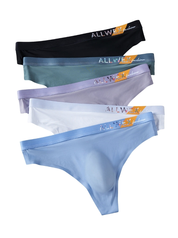4 Pack Men's Second-Skin Feel 3D Pouch Cooling Touch Thongs | dmunderwear detail image 10
