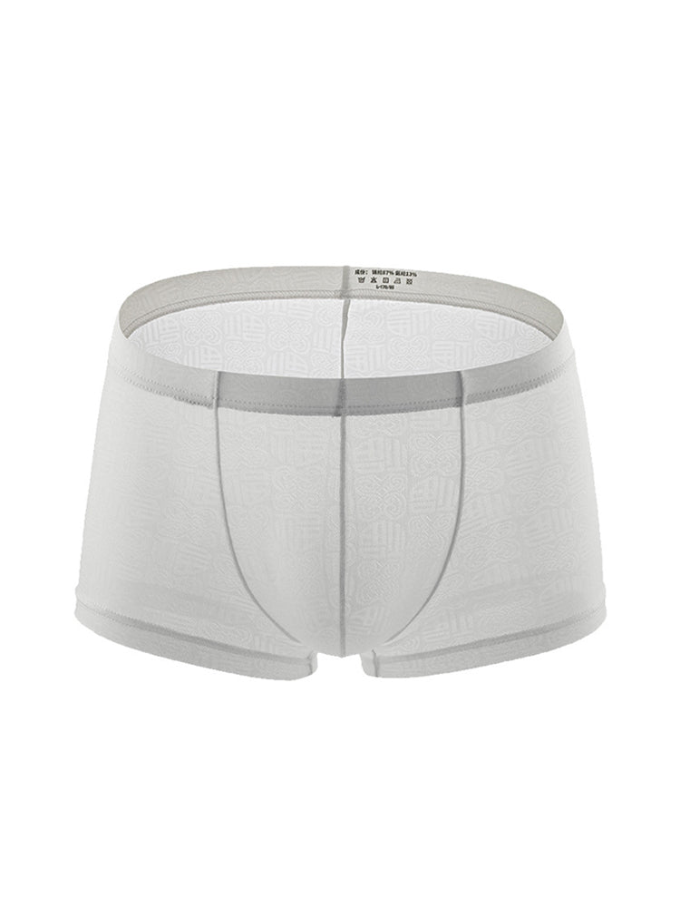 4 Pack Men's Sexy Breathable Jacquard Trunks | dmunderwear