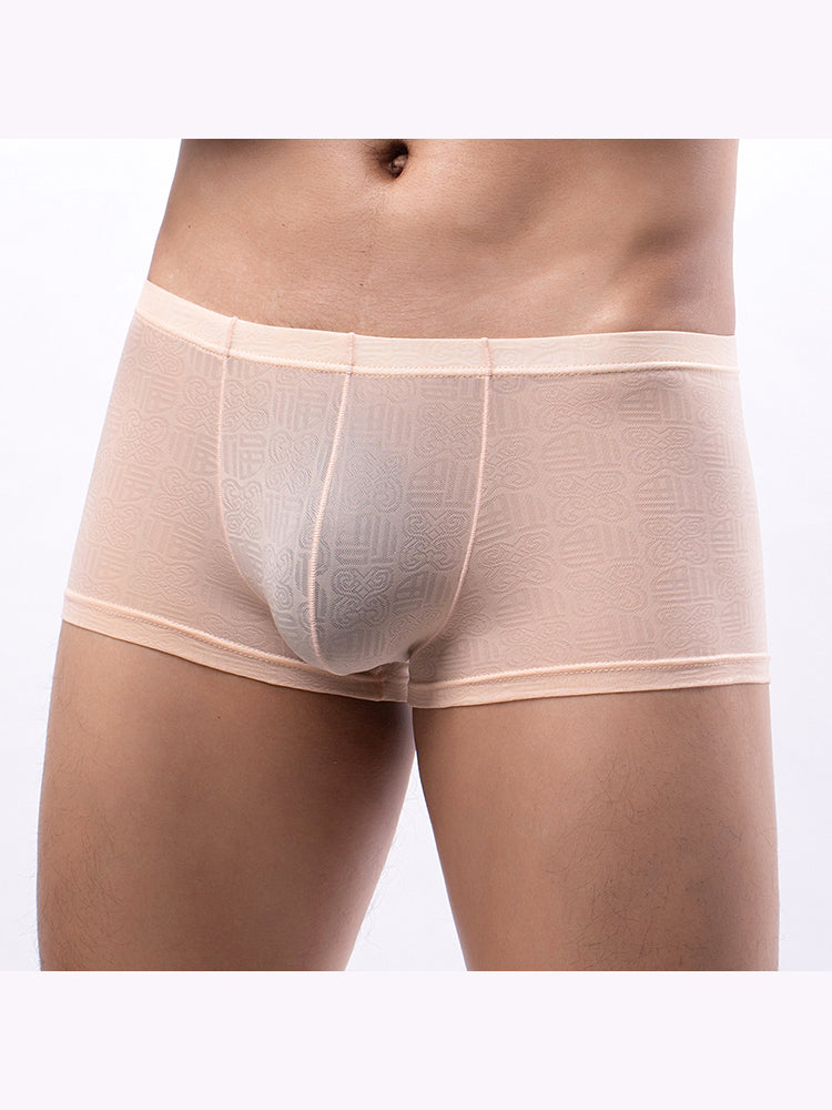 4 Pack Men's Sexy Breathable Jacquard Trunks | dmunderwear detail image 14