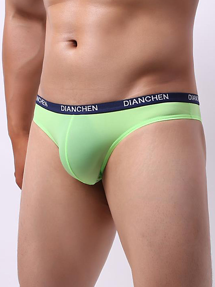4 Pack Men's Sexy Comfortable Ice Silk Breathable Thong | dmunderwear detail image 10