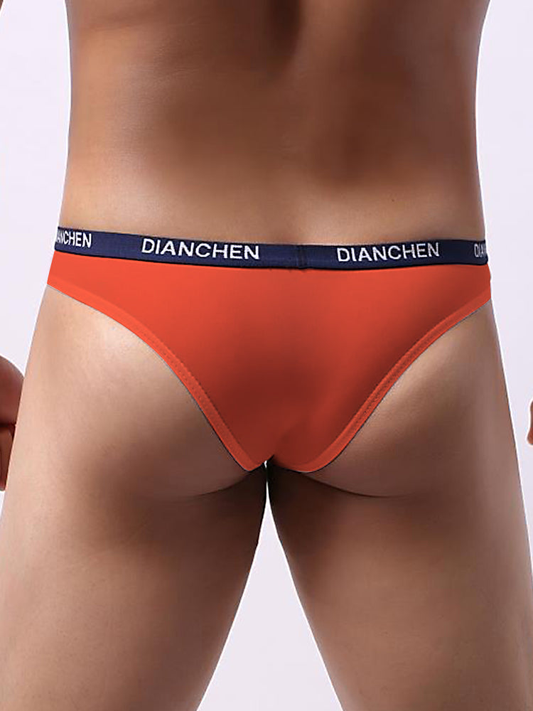 4 Pack Men's Sexy Comfortable Ice Silk Breathable Thong | dmunderwear detail image 16