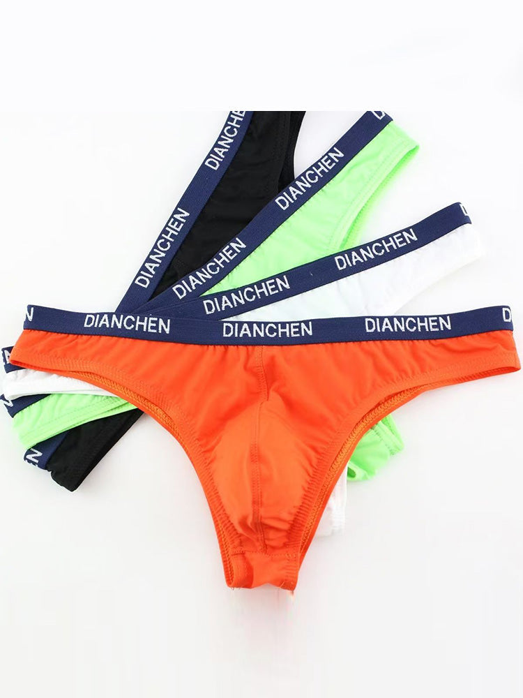 4 Pack Men's Sexy Comfortable Ice Silk Breathable Thong | dmunderwear detail image 18