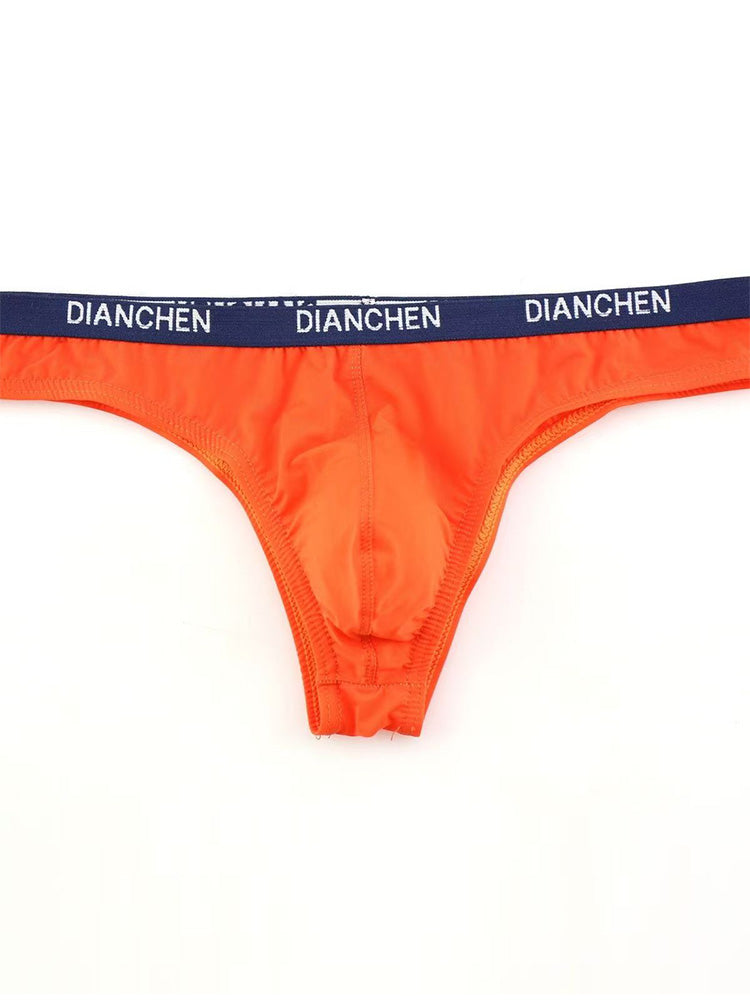 4 Pack Men's Sexy Comfortable Ice Silk Breathable Thong | dmunderwear detail image 20