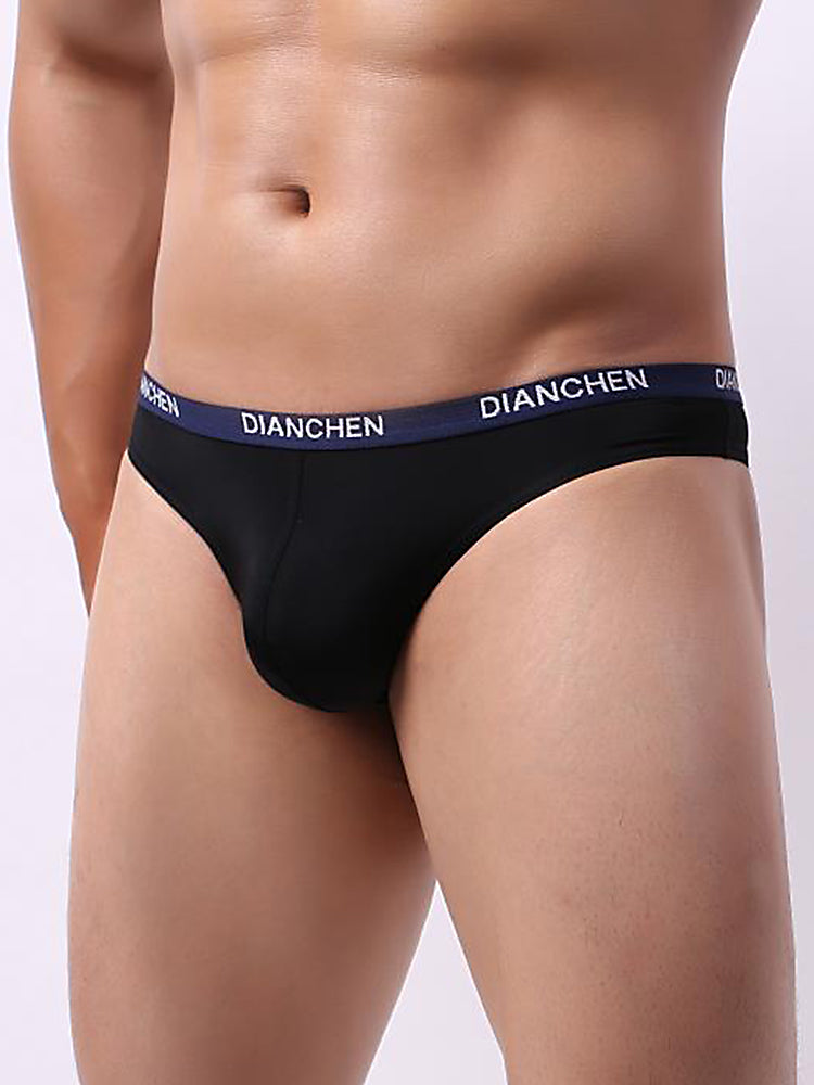 4 Pack Men's Sexy Comfortable Ice Silk Breathable Thong | dmunderwear detail image 3