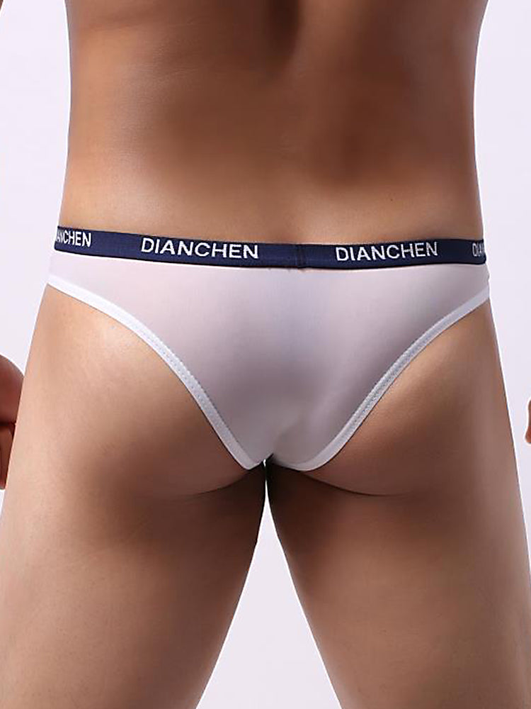 4 Pack Men's Sexy Comfortable Ice Silk Breathable Thong | dmunderwear detail image 9