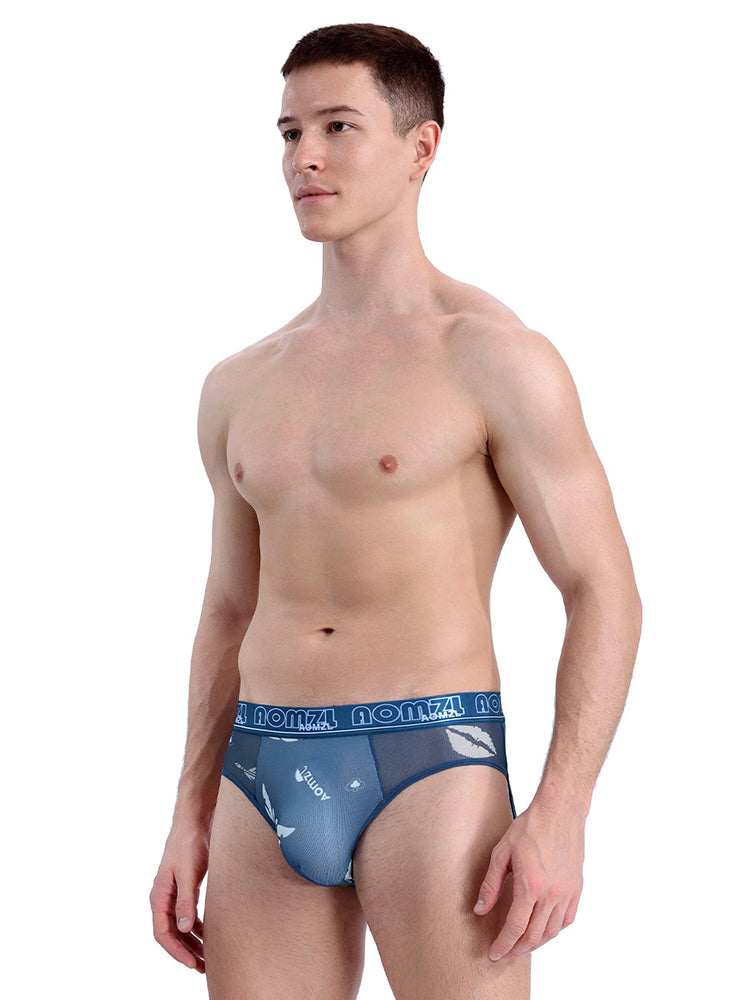 4-pack Men's Sexy Leopard Print Ice Silk Mesh Briefs | dmunderwear detail image 10