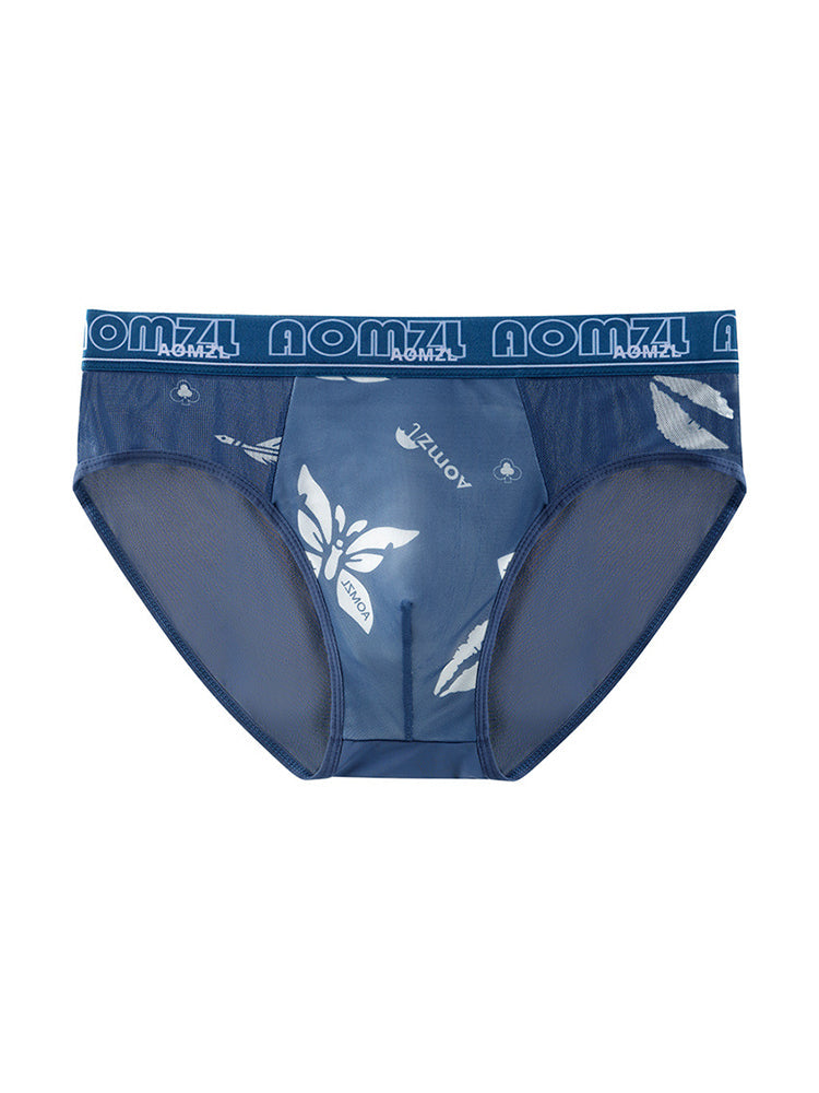 4-pack Men's Sexy Leopard Print Ice Silk Mesh Briefs | dmunderwear detail image 14