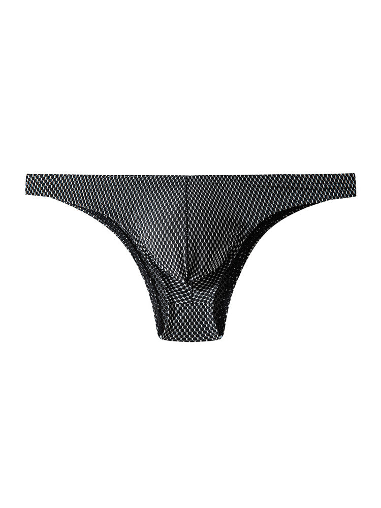 4 Pack Men's Sexy Low-Rise Durable Stretch Skin-Friendly Thongs | dmunderwear detail image 11