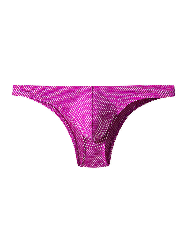 4 Pack Men's Sexy Low-Rise Durable Stretch Skin-Friendly Thongs | dmunderwear detail image 15