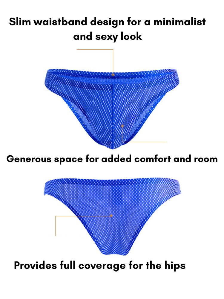 4 Pack Men's Sexy Low-Rise Durable Stretch Skin-Friendly Thongs | dmunderwear detail image 5