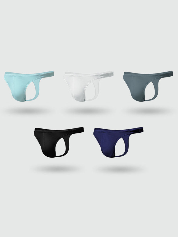 4 Pack Men's Sexy Pouch T-Back Thongs | dmunderwear detail image 18