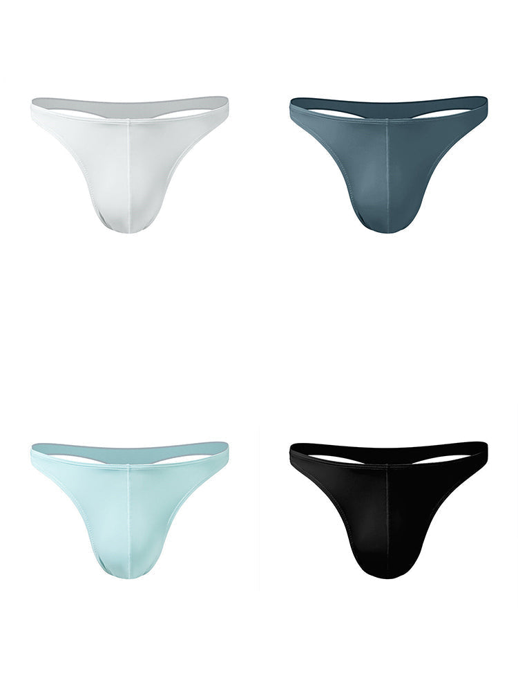 4 Pack Men's Sexy Pouch T-Back Thongs | dmunderwear detail image 19