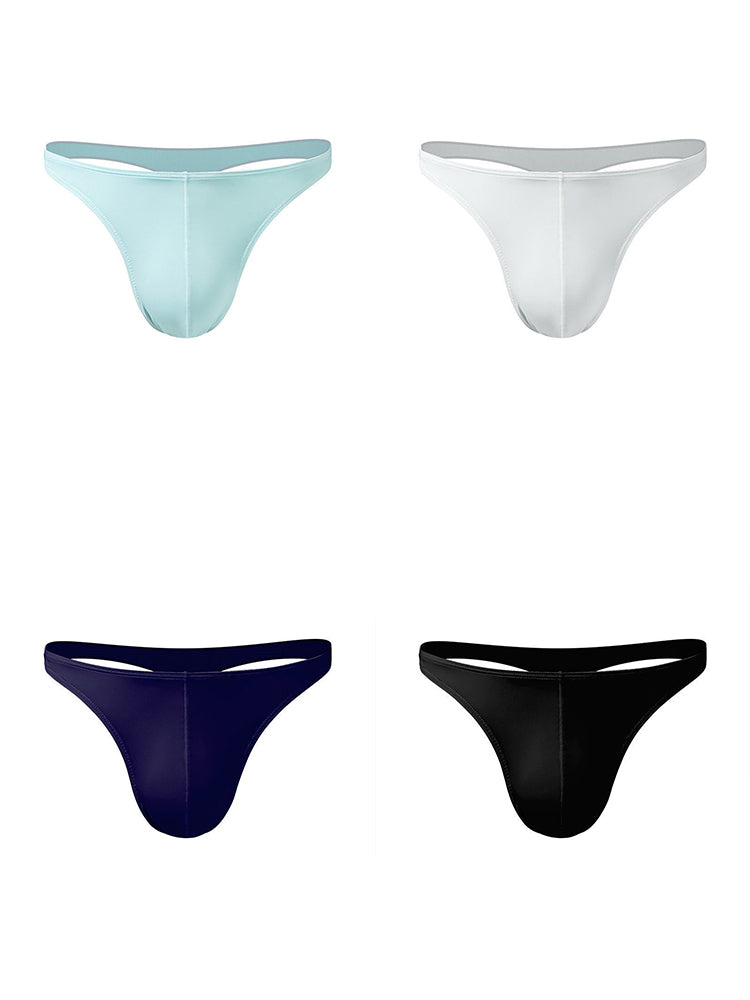 4 Pack Men's Sexy Pouch T-Back Thongs | dmunderwear detail image 8