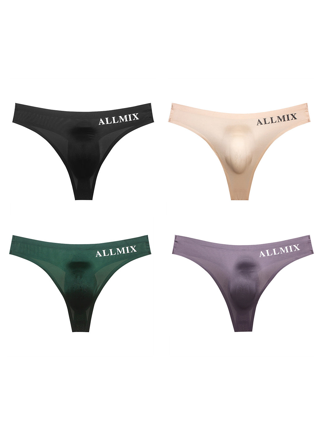 4 Pack Men's Sexy Seamless T-back Thongs | dmunderwear detail image 12