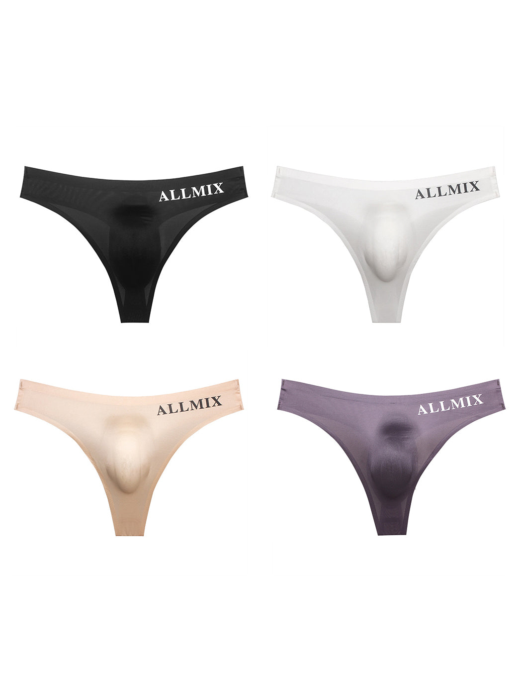 4 Pack Men's Sexy Seamless T-back Thongs | dmunderwear detail image 13