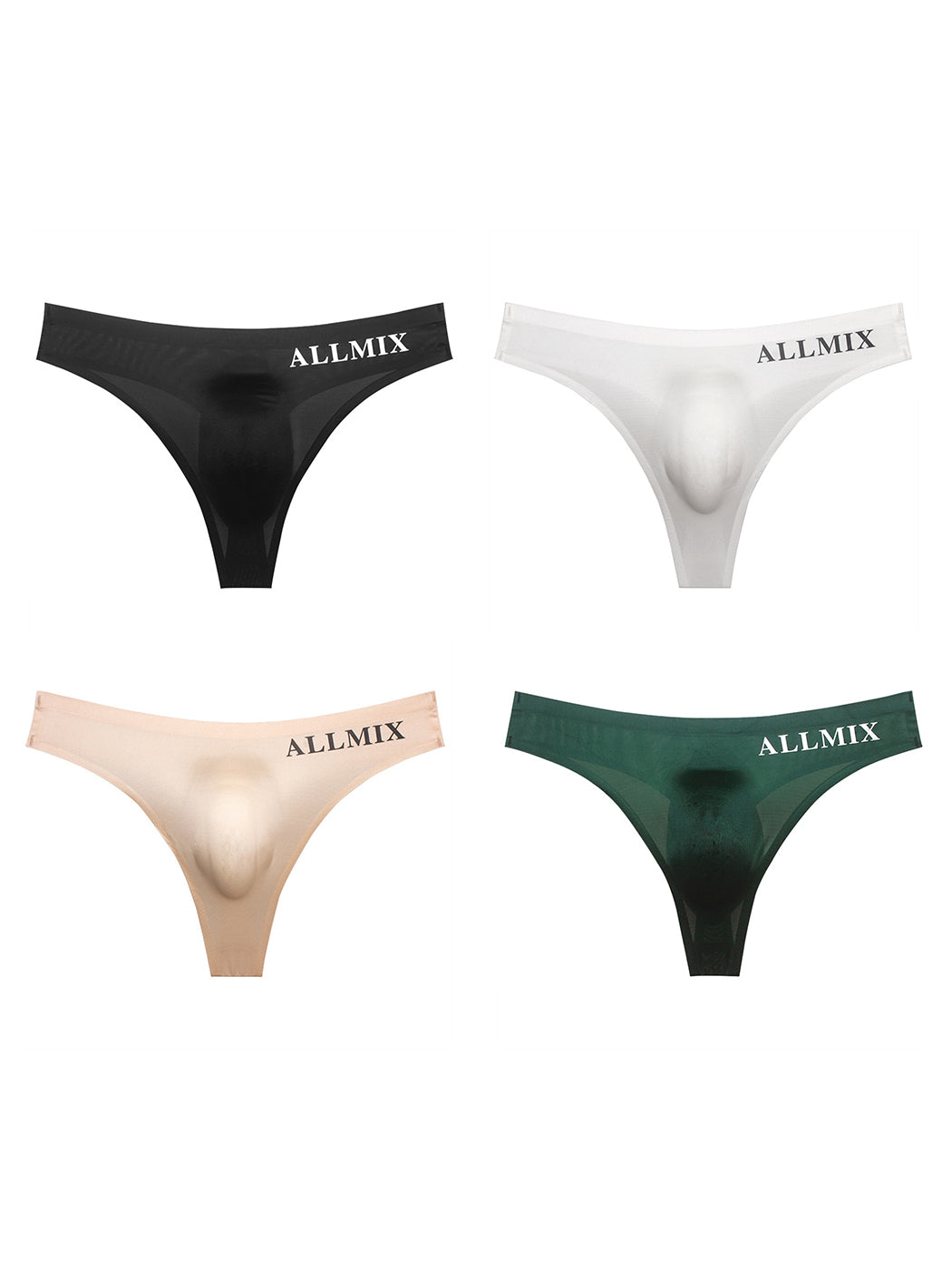 4 Pack Men's Sexy Seamless T-back Thongs | dmunderwear detail image 2