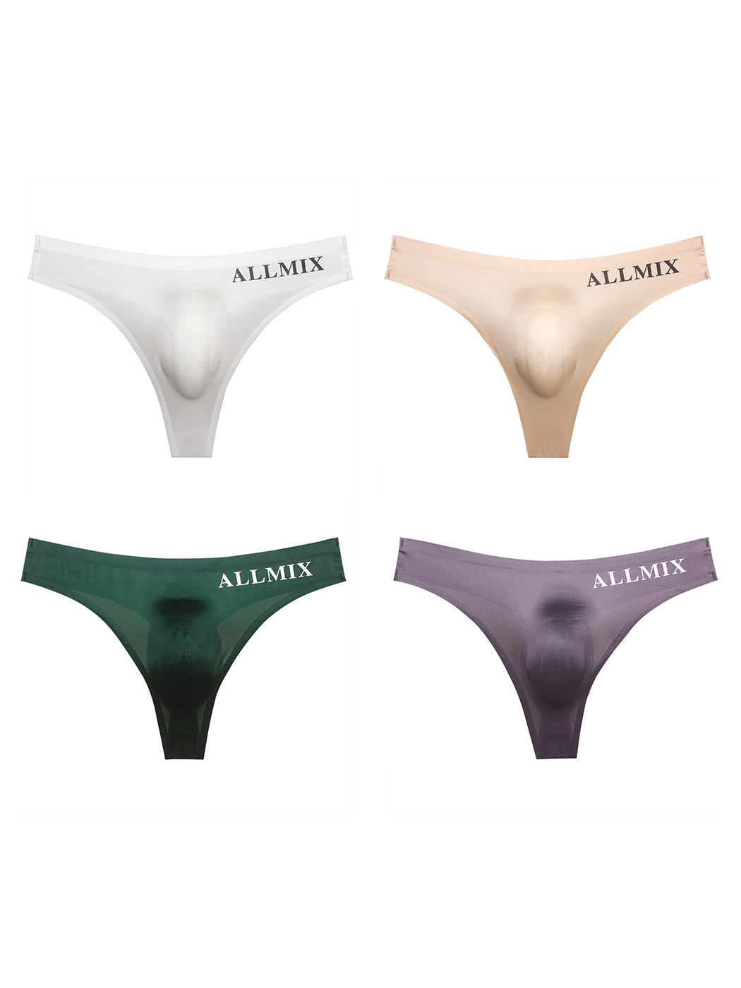 4 Pack Men's Sexy Seamless T-back Thongs | dmunderwear detail image 8