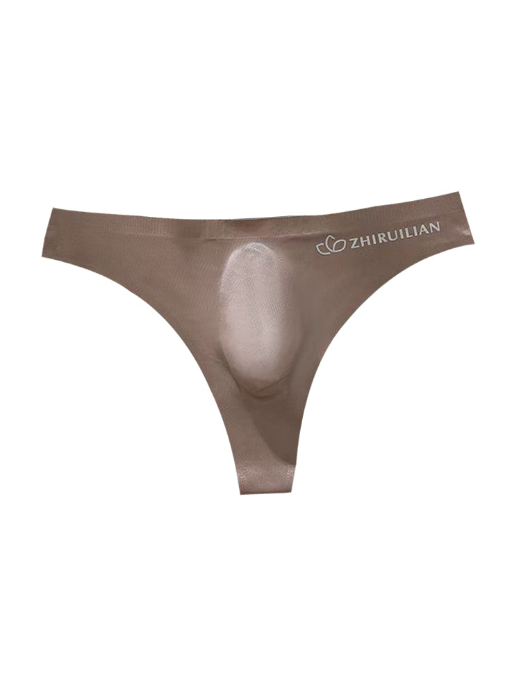 4-pack Men's Sexy Solid Color Letter Seamless Thong | dmunderwear detail image 16