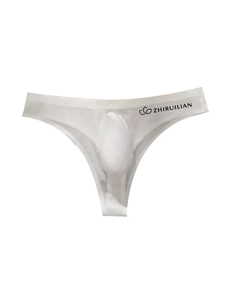 4-pack Men's Sexy Solid Color Letter Seamless Thong | dmunderwear detail image 18