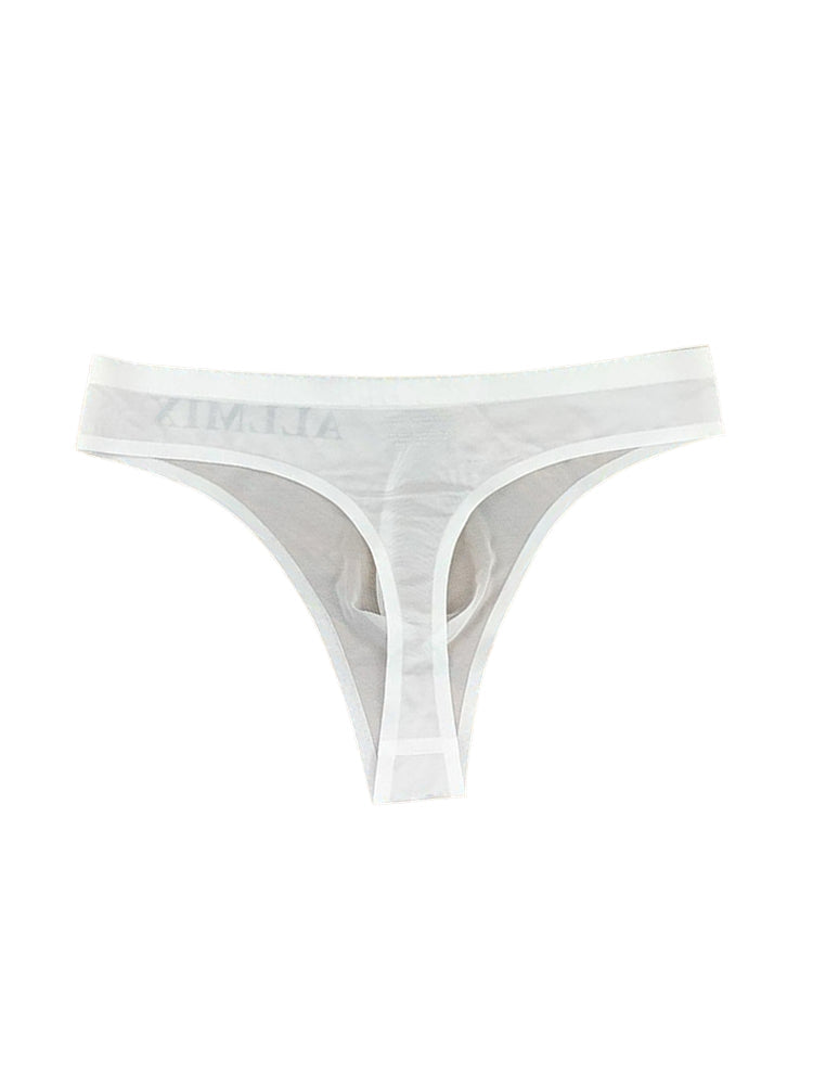 4-pack Men's Sexy Solid Color Letter Seamless Thong | dmunderwear detail image 19