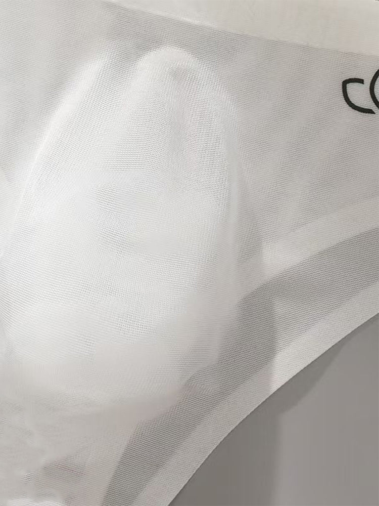 4-pack Men's Sexy Solid Color Letter Seamless Thong | dmunderwear detail image 5