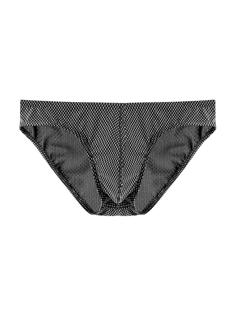 4 Pack Men's Sexy Solid Color Low-Rise Stretch Fit Breathable Briefs | dmunderwear detail image 16