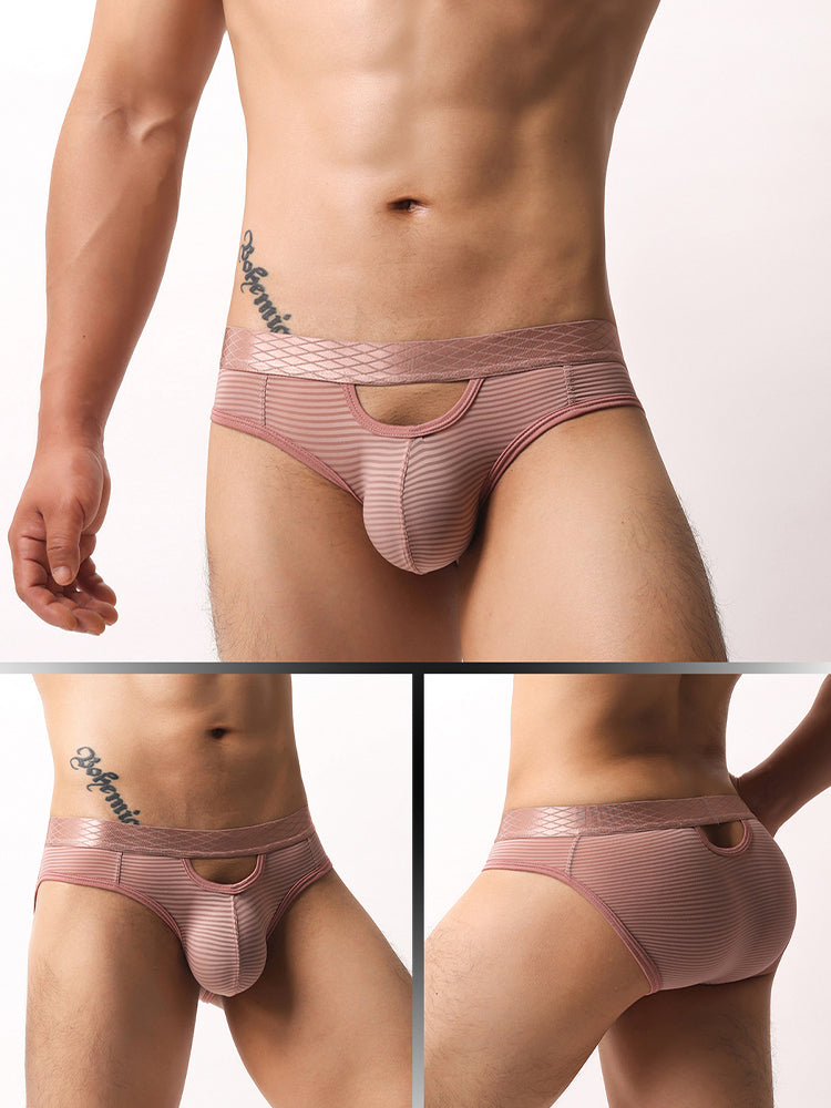 4 Pack Men's Sexy Striped Design Day-Long Comfort Soft-Touch Waistband Bikini | dmunderwear detail image 16