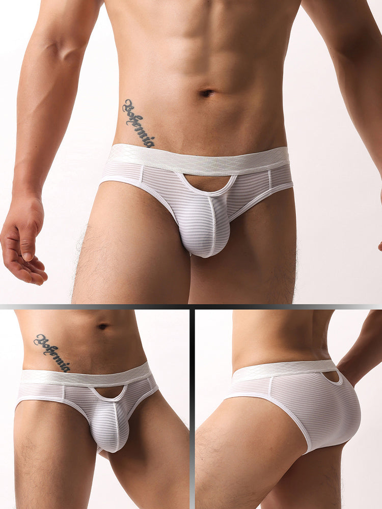 4 Pack Men's Sexy Striped Design Day-Long Comfort Soft-Touch Waistband Bikini | dmunderwear detail image 18
