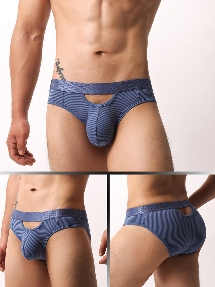 4 Pack Men's Sexy Striped Design Day-Long Comfort Soft-Touch Waistband Bikini | dmunderwear detail image 19