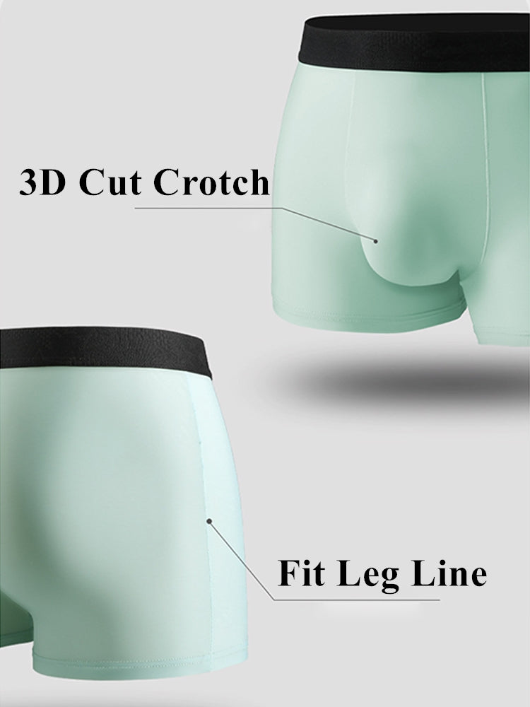 4 Pack Men's Silky Thin Seamless Trunks | dmunderwear detail image 13
