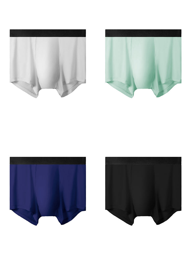 4 Pack Men's Silky Thin Seamless Trunks | dmunderwear detail image 2