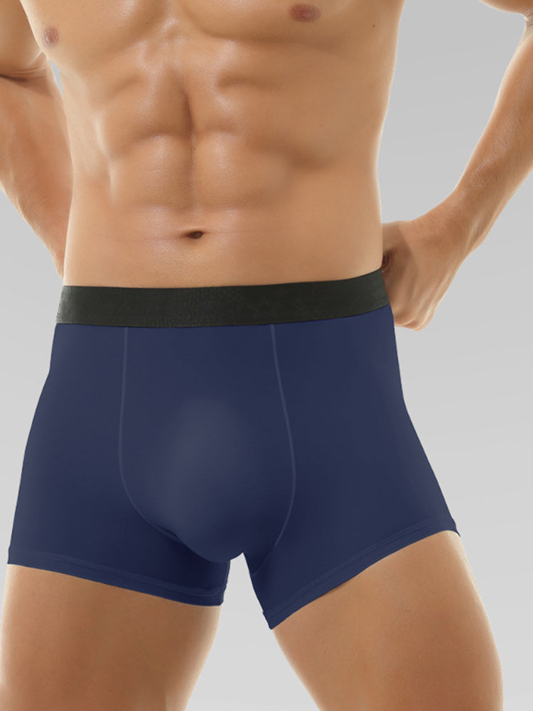 4 Pack Men's Silky Thin Seamless Trunks | dmunderwear detail image 3