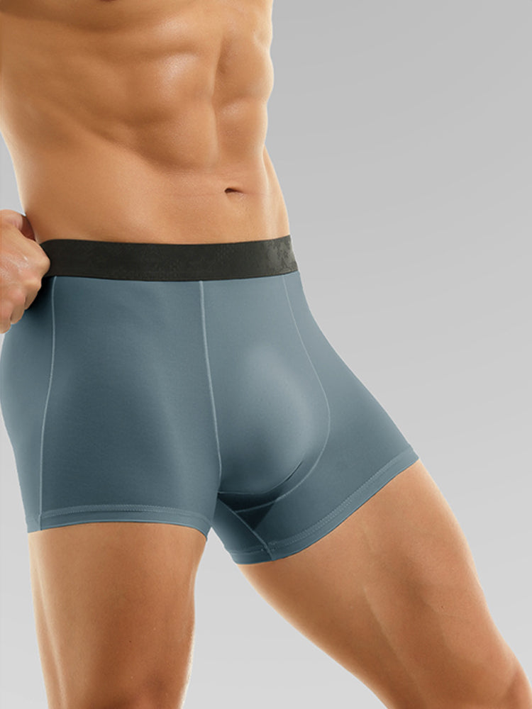 4 Pack Men's Silky Thin Seamless Trunks | dmunderwear detail image 4